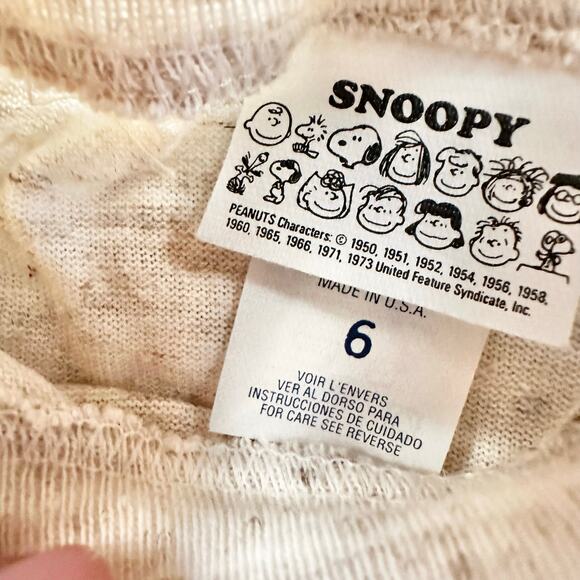 Snoopy 70s Embroidered Fly Fishing Outdoors Mountain Landscape Vintage Tee 6 Kid - Picture 7 of 8